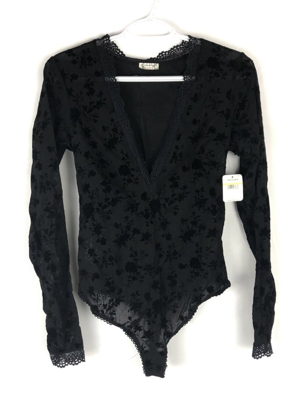 Free People Women’s Black Babes In Bandeaus Bodysuit, Size Medium